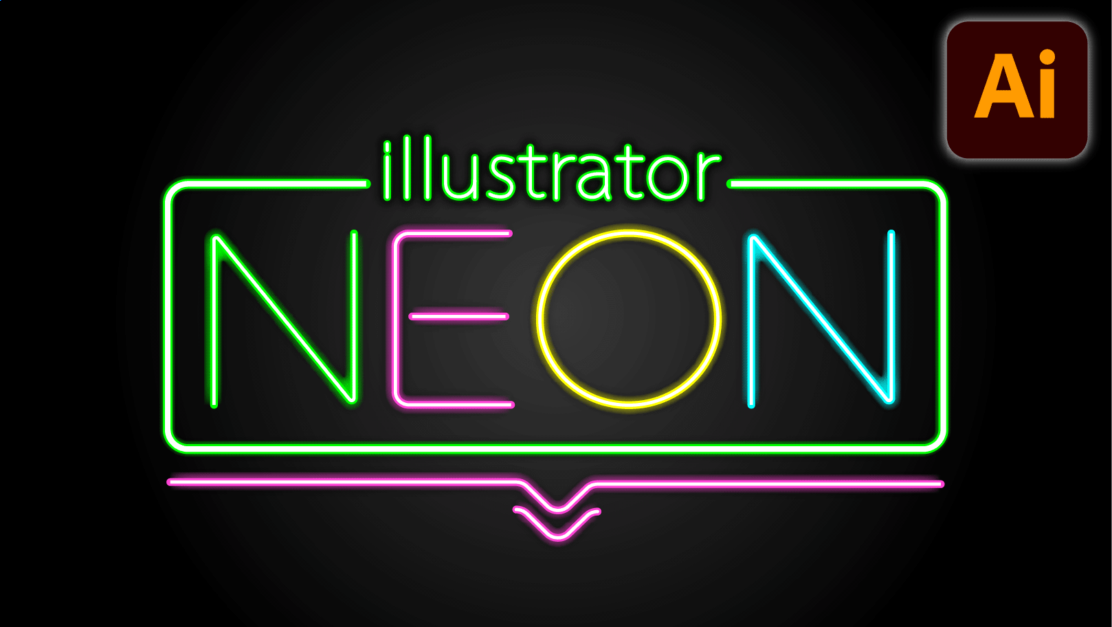 超簡単 Illustratorでネオン効果の作り方 イラストレーターの使い方